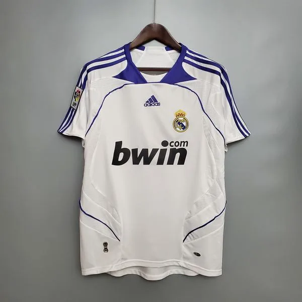 Camiseta de fútbol Real Madrid 2007/08 LOCAL MANGA CORTA VERSION FAN